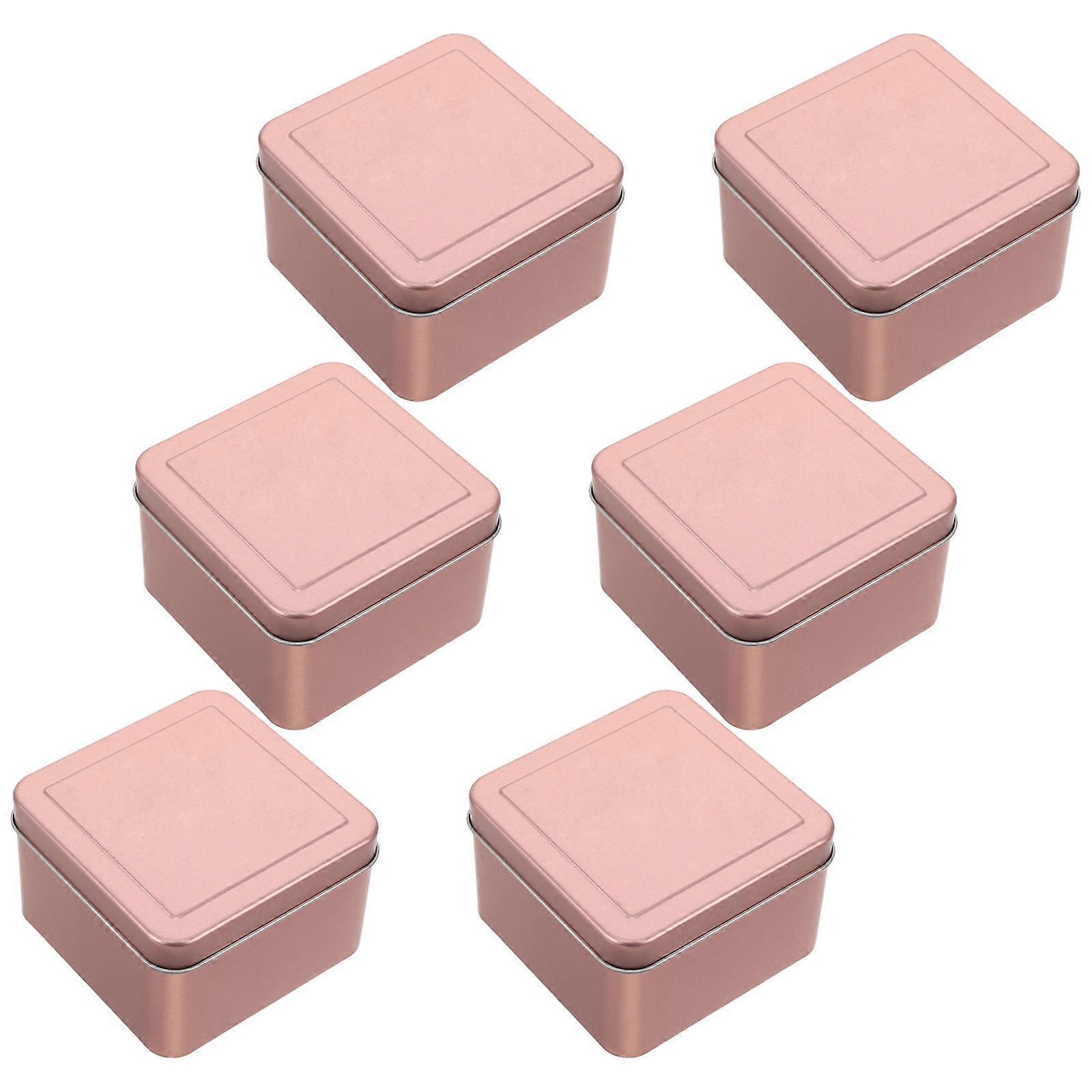Loose Tea Storage Containers Metal Cans School Use For Candies 6Pcs
