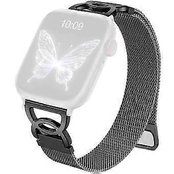 Watch Band Compatible For Apple Watch Series 10 Ultra 9 8 7 SE 6 5 4 3 2 1 46mm 49mm 45mm 44mm 42mm Magnetic Clasp Stainless Steel