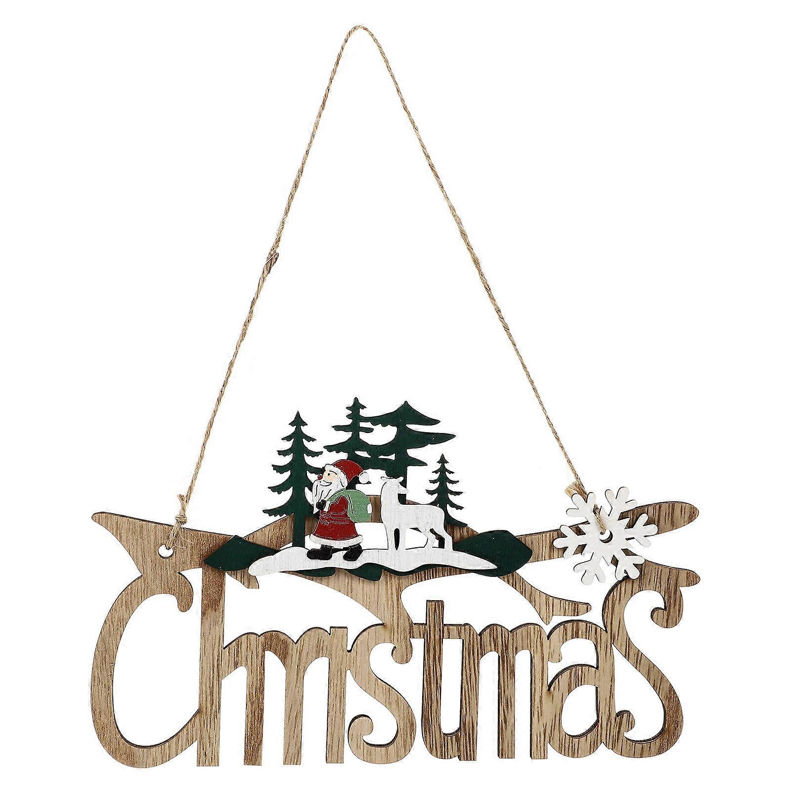 Christmas Design Rectangular Hanging Pendant Ideal For Office Decoration 22x13cm Multi Color Hanging Decoration 1Pc