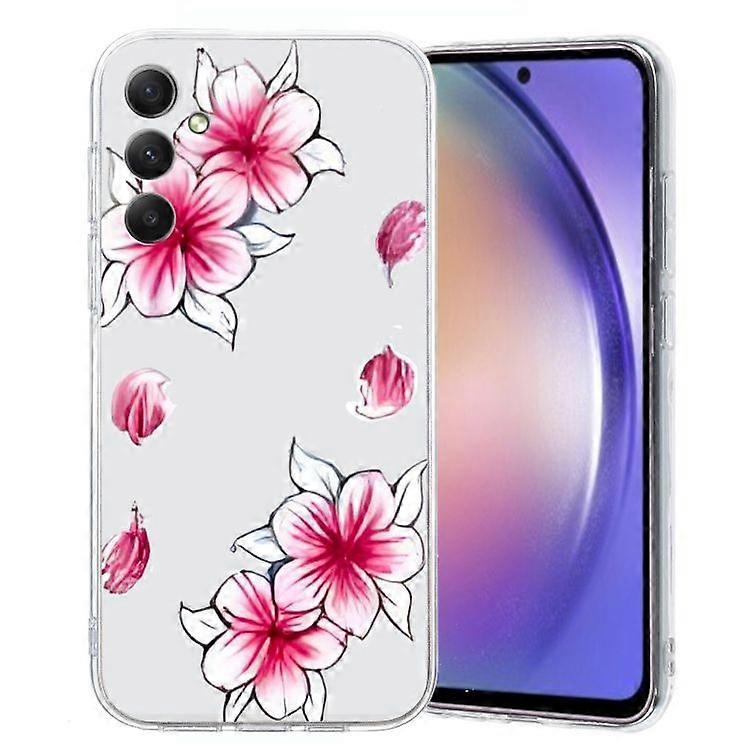For Samsung Galaxy A55 Colored Drawing Pattern Transparent TPU Phone Case
