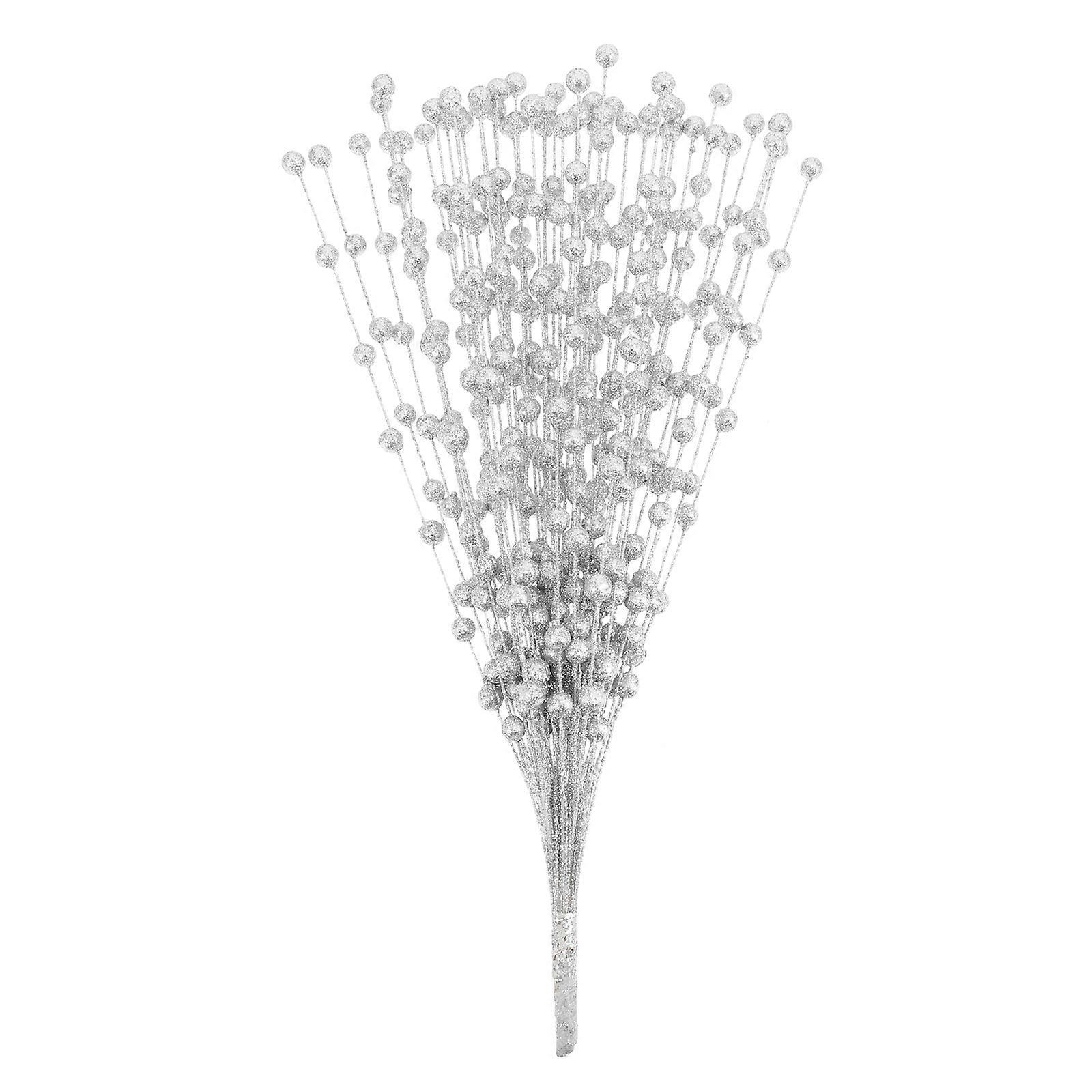Simulation Flowers Decoration For Hotel And Restaurant Atmosphere Enhancement With Glitter Berry Design 1 Set