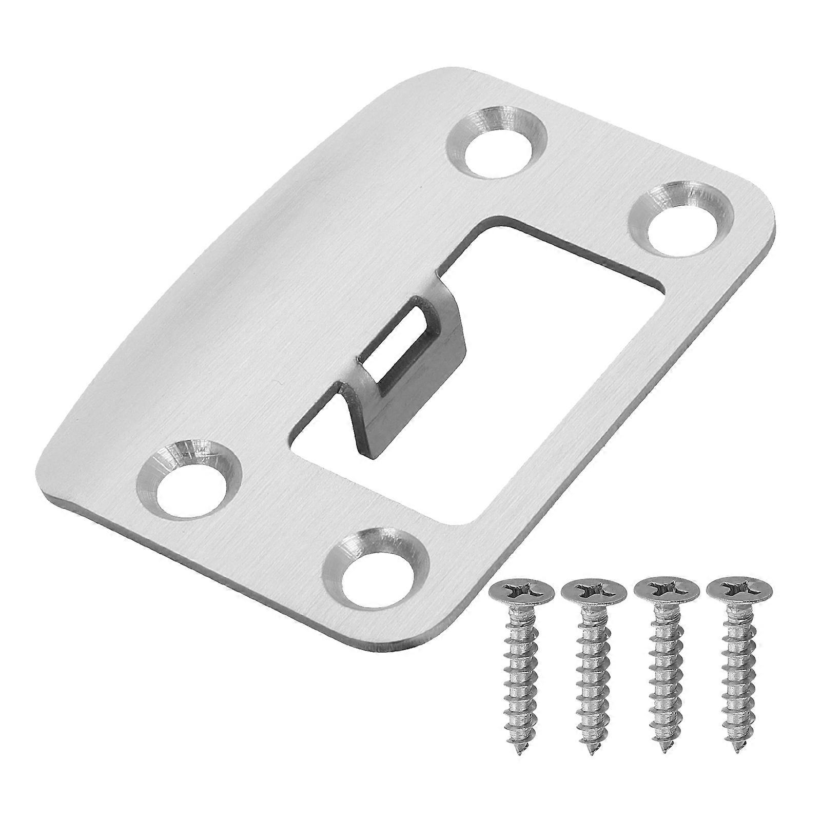 Stainless Steel Door Strike Plate Reinforcement with Screws for Deadbolt Security Enhancement – Impact Resistant Lock for Residential, Commercial,