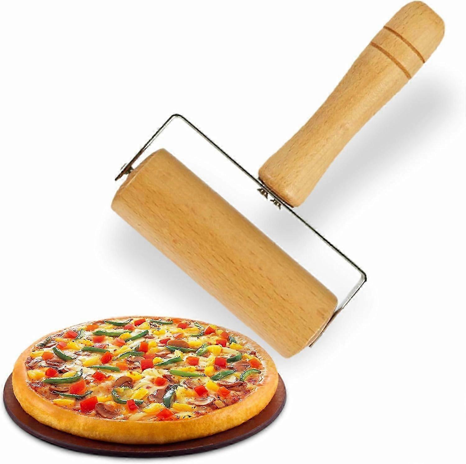 Dough Roller T Shape Wooden Rolling Pin Pizza Roller Heavy Duty Handle Roller for Baking Pizza Pasta Pie Pastries Pie Crust Cookies  (1Pc)