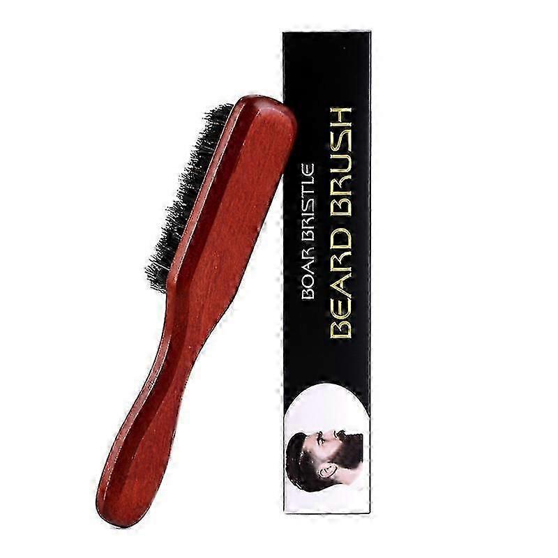 Beard Combs Beech Wood Pure Beard Brush Long Handle Beard Care Brush Beard Tw