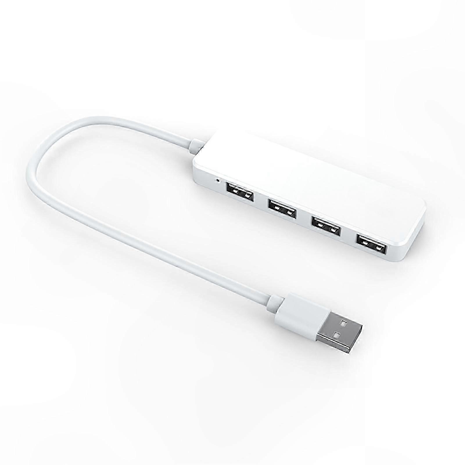 4-in-1 USB 2.0 Hub Adapter for Computer, Ultra-Thin Docking Station with Quick Data Transfer and Plug-and-Play Functionality