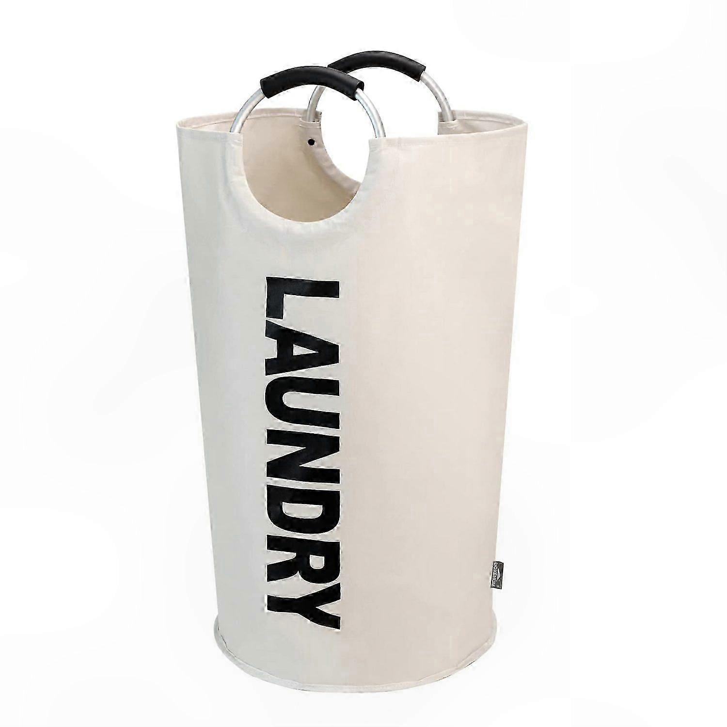 Large Capacity Foldable Laundry Basket with Metal Handles, Durable and Space-Saving Storage Solution