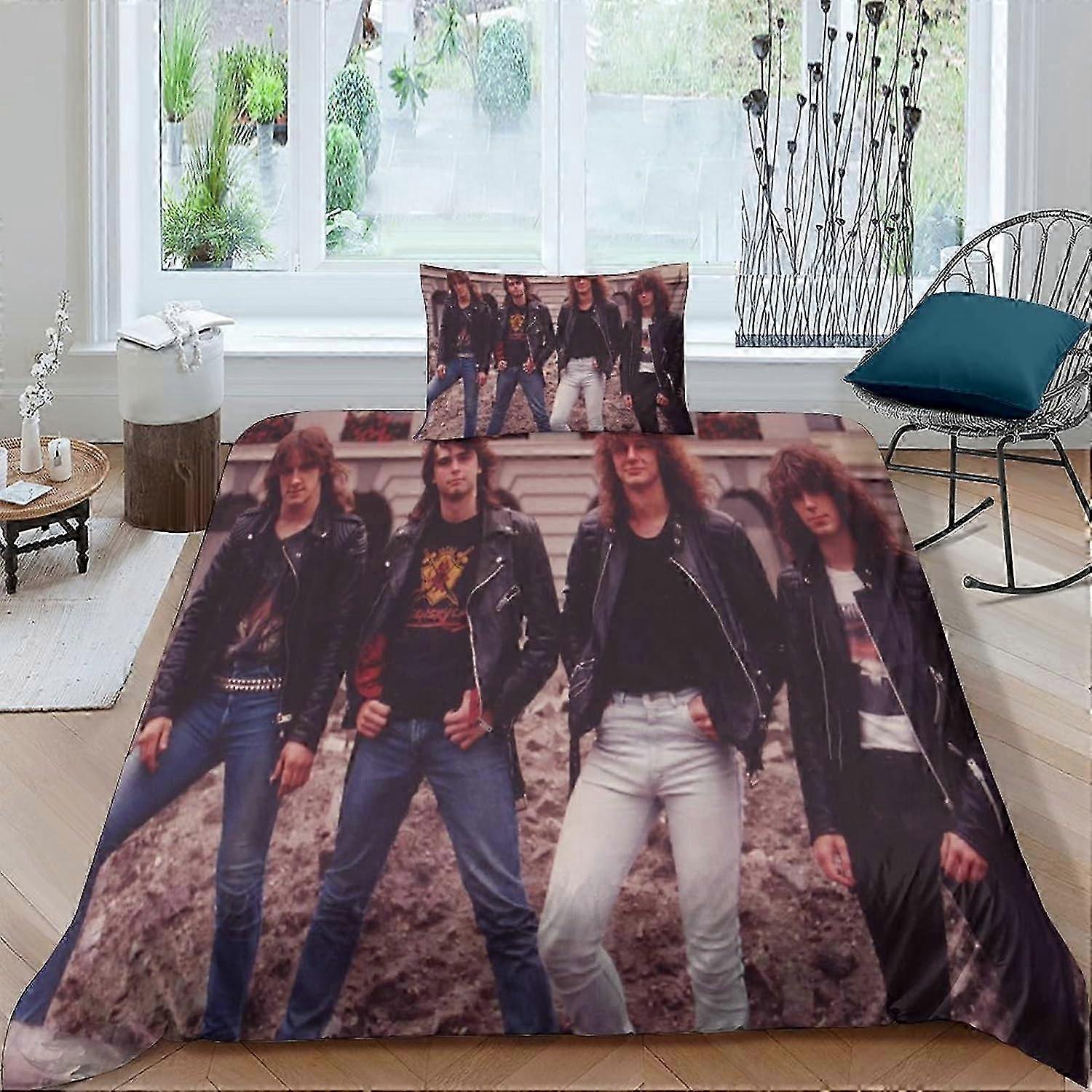 Blind Guardian - Bedding Set Pieces - Duvet Cover with Heavy Metal Rock Band Theme in D Print - Comfortable and Soft,Singlex 135*200 CM 2025