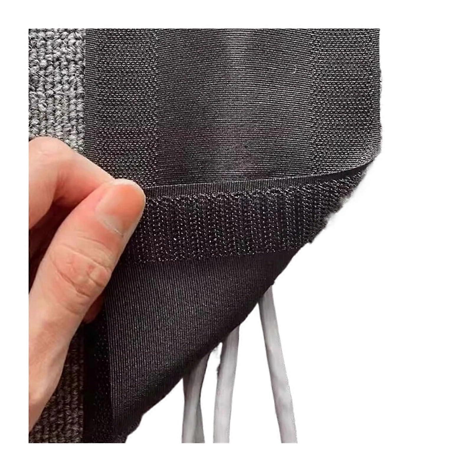 1 Metre Soft Adjustable Velcro Cable Protector for Desk and Floor, Black for Carpet, Ideal for Office and Home Use
