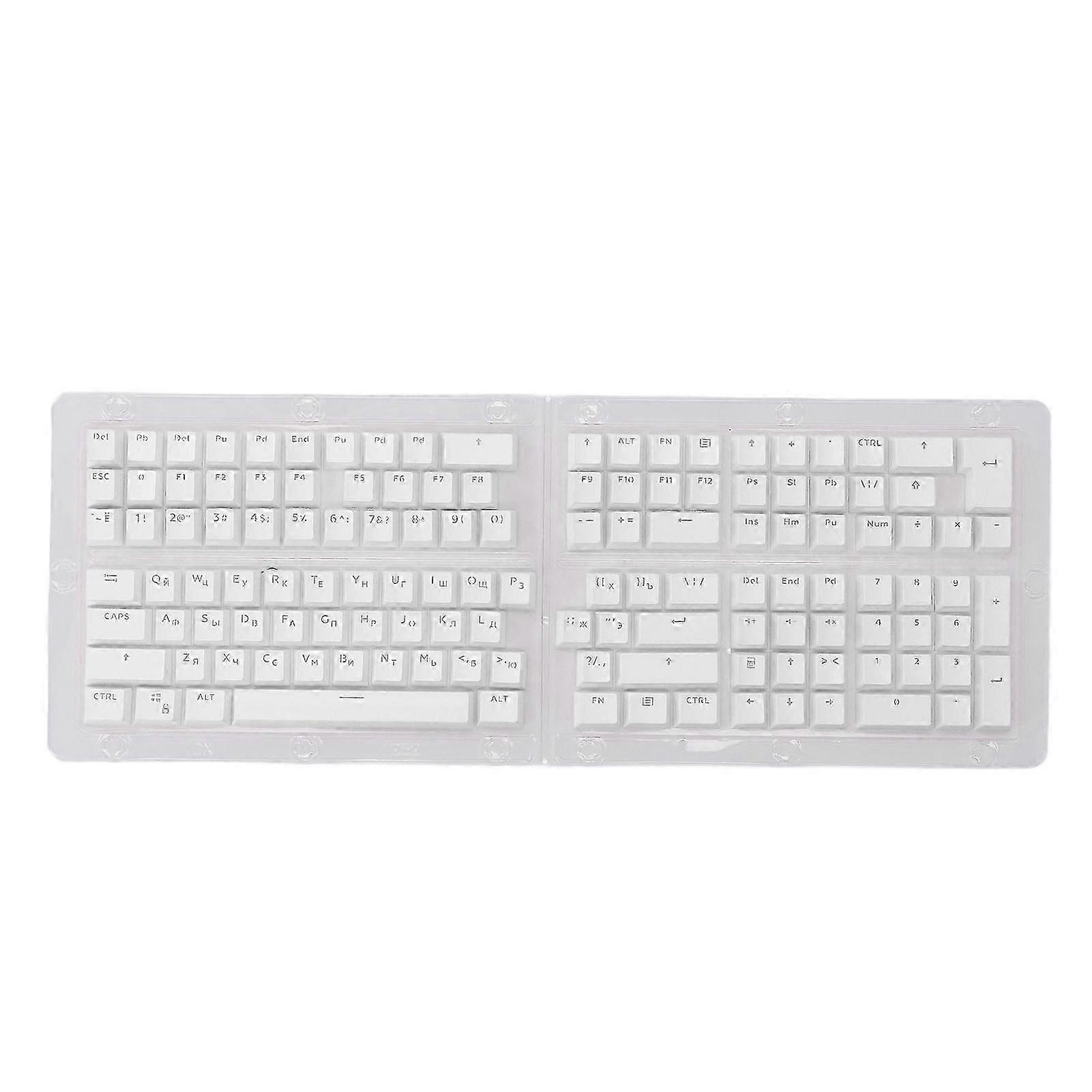 132 Key Keyboard Keycap Russian OEM Profile Matte Finish Ergonomic ABS Keycaps