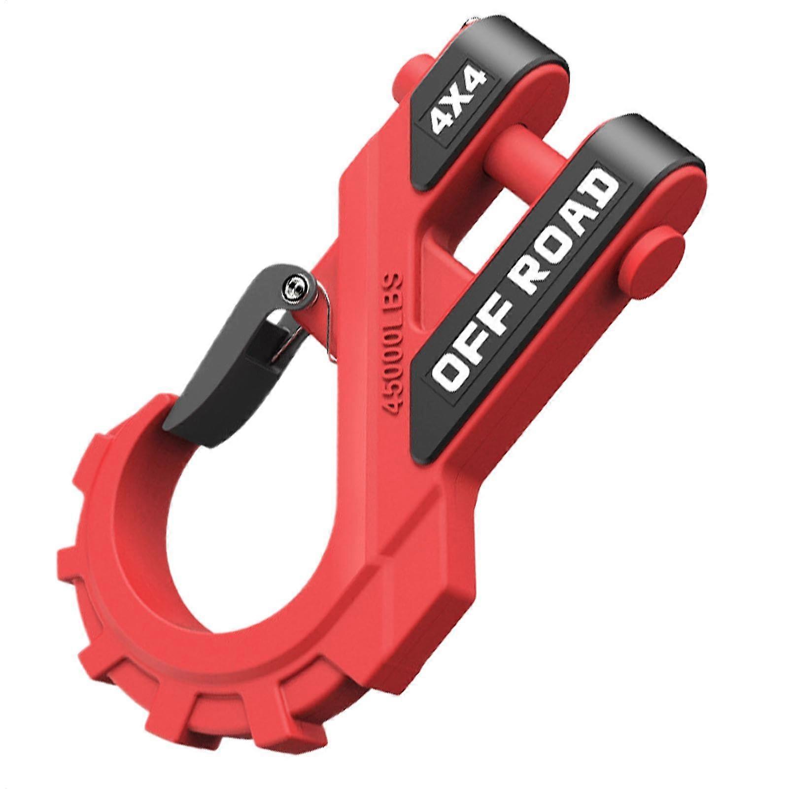 ATV Winch Hook Heavy Duty Trailer Chain Hook for Car, Truck, SUV Red