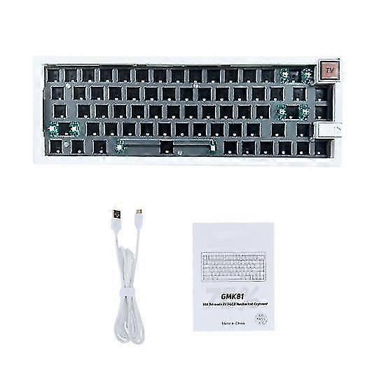 Mechanical Keyboard Kit with Receiver Bluetooth-compatible/2.4Ghz Wireless /Type-C Wired Programmable Hot Swap Computer Keyboard