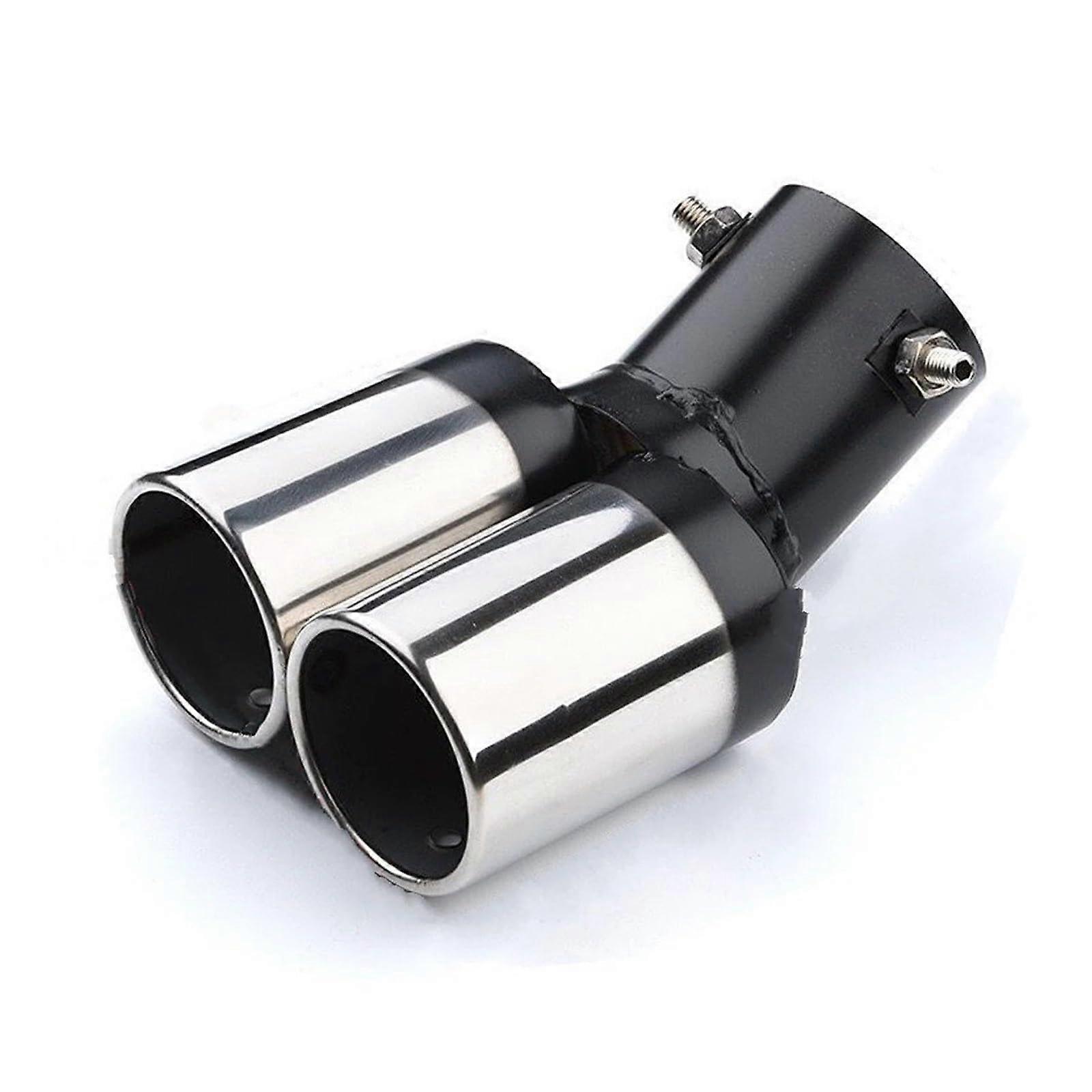 Auto Auspuffrohr Endrohr Dual Outlet Exhaust Tip 2.5 Inch Double Pipe Universal Car Accessory Style A