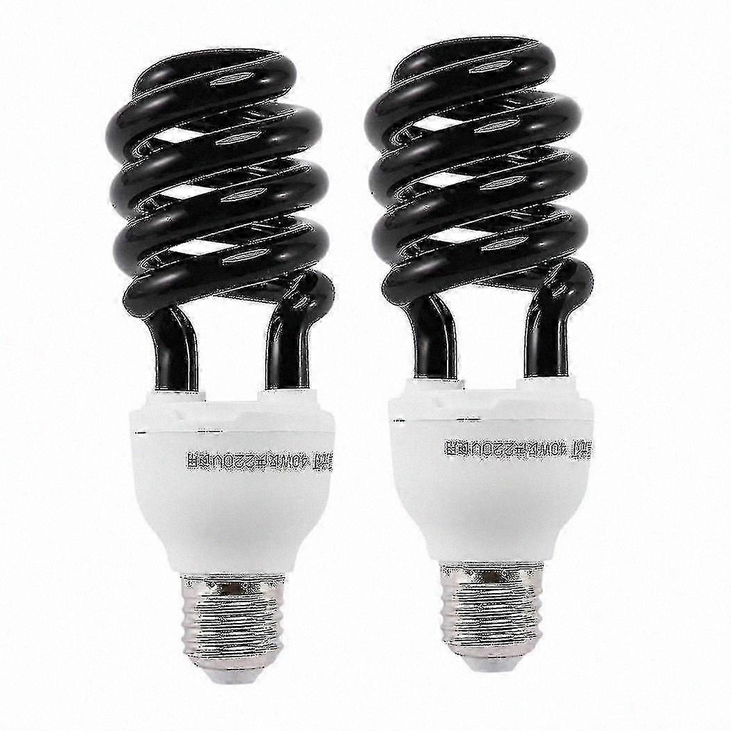 E27 40W UV Blacklight Spiral CFL Bulb 220V Ultraviolet Fluorescent Lamp for Lighting Use Only