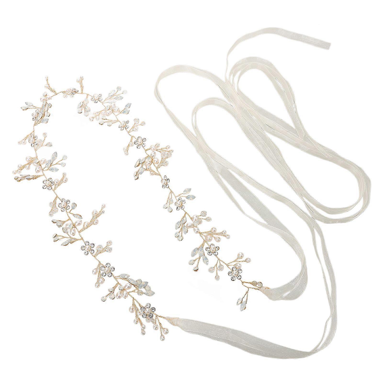 1 PC שמלת כלה אביזר פנינה בעבודת יד פרח פנינה כלה אבנט חגורת שרשרת כלה