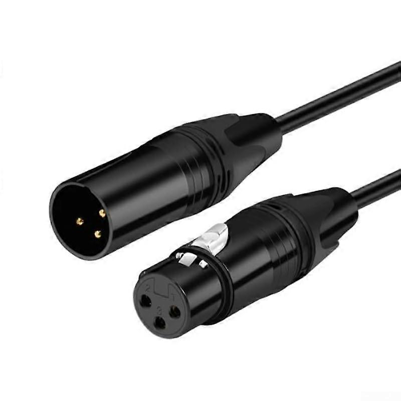XLR Connector to Jack Cable for High-Performance Audio Applications, 10m Length, Black, Durable Design