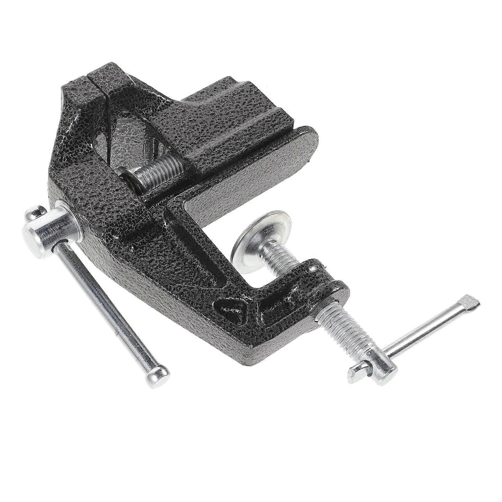 Mini Bench Vise Workbench Clamp Woodworking Steel Black for Workshop Use 1Set