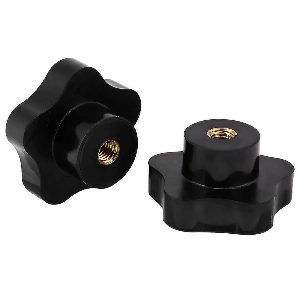 5pcs Universal Black Plastic Star Knob Handle M8 for Machines