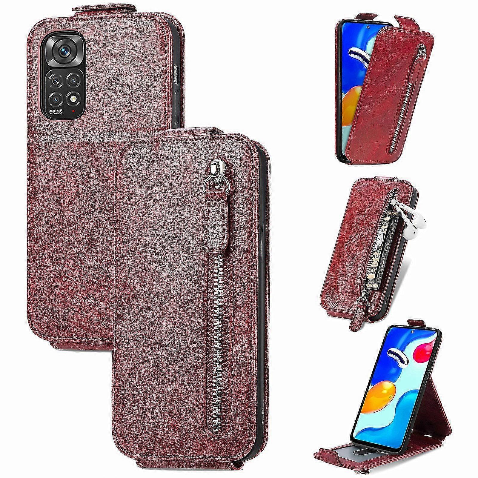 Compatible with Xiaomi Redmi Note 11 4G Case, Magnetic Clasp Zipper...