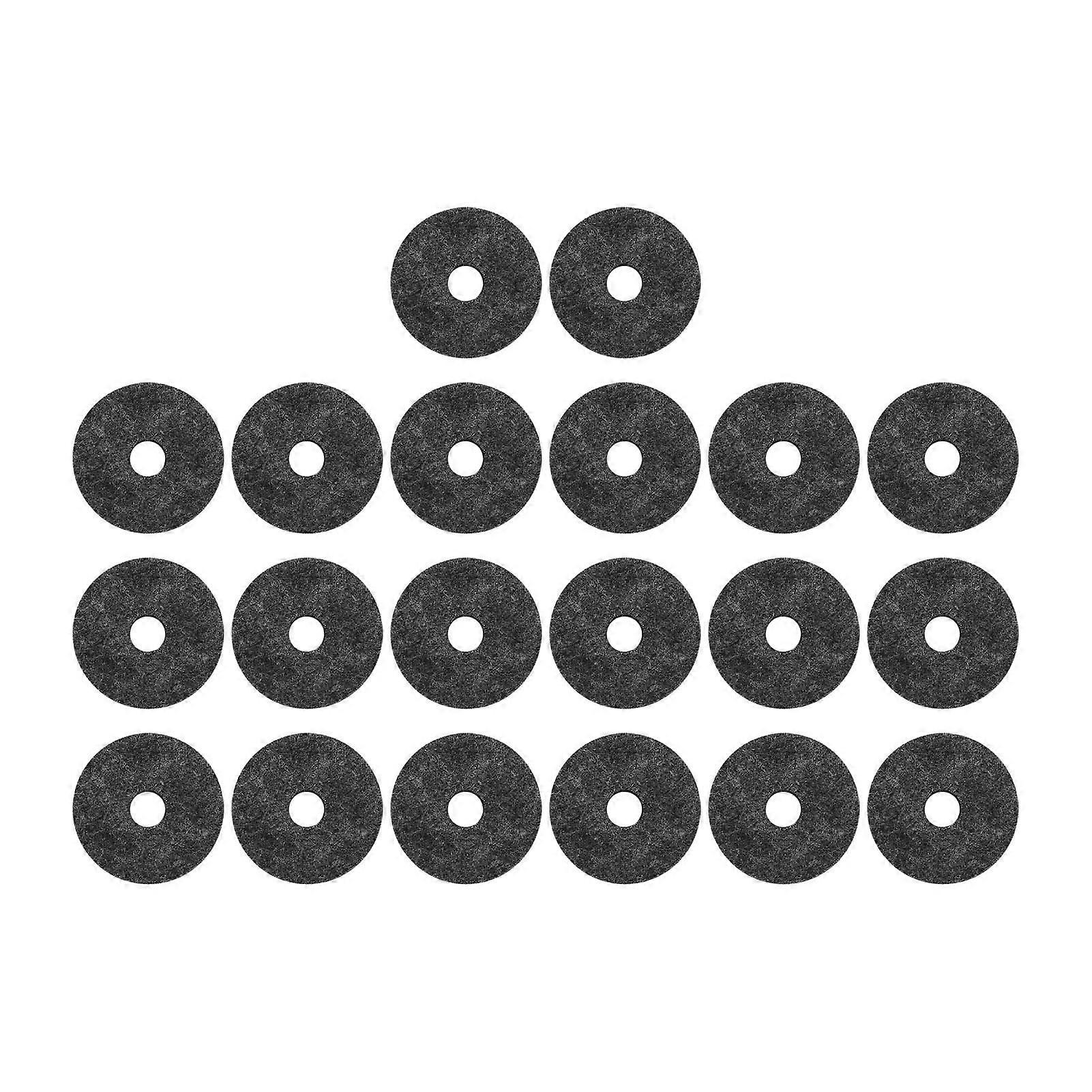 20Pcs Cymbal Felt Washer Pads Stand Replacement Parts Drum Set Accessory Non Slip 4cmGray