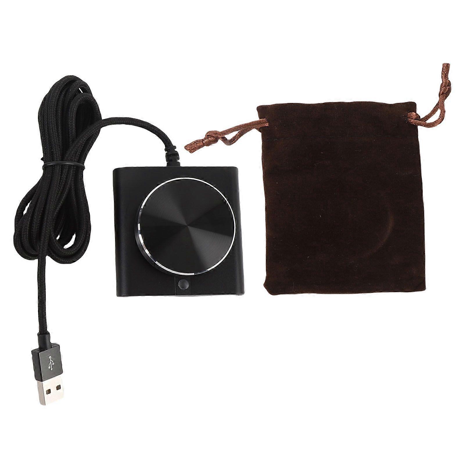 USB Volume Control Knob for PC External Media Adjustment Controller with 1 Key Mute Function Plug and Play Support for Win 7 8 10 11 Vista for Android