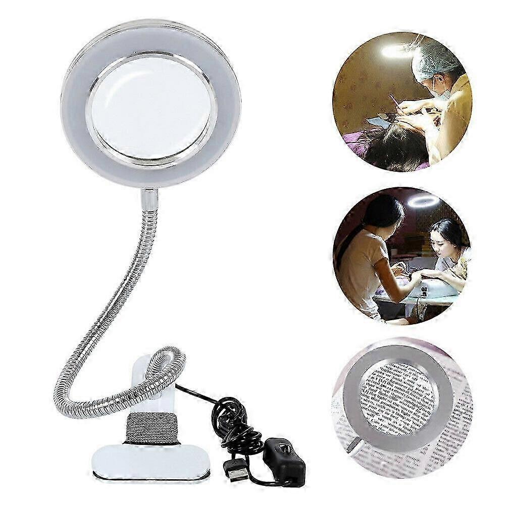 8x magnifying LED light 3 dimmable desktop magnifiers for manicure,...