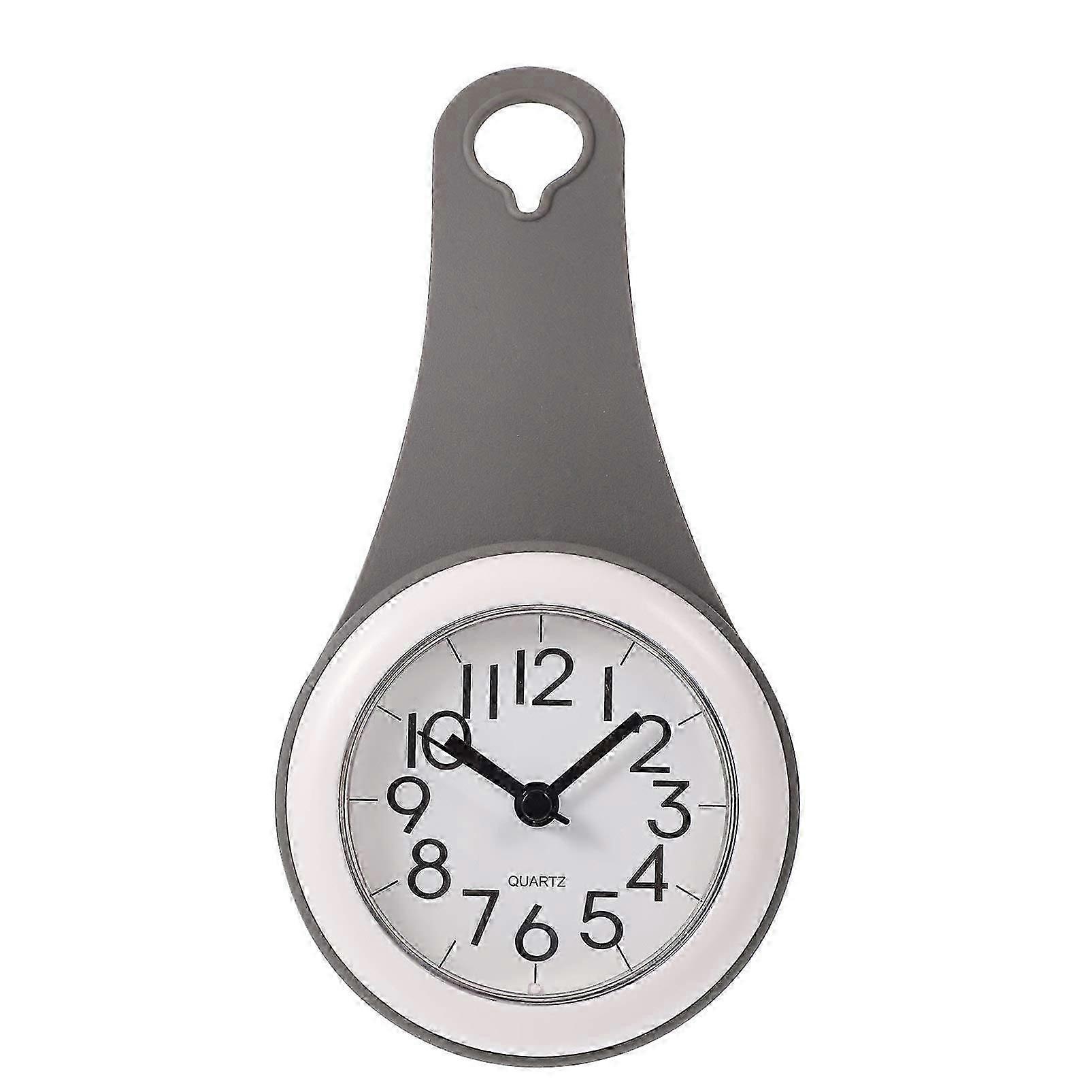 Waterproof Wall Clock Bathroom Mute Wall Clock Suction Cup Hanging Clock