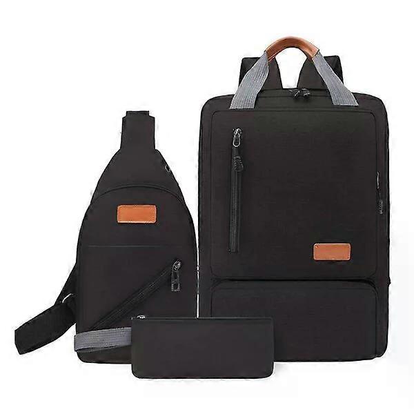 Leisure backpack set, 3-piece, British style, practical and comfortable