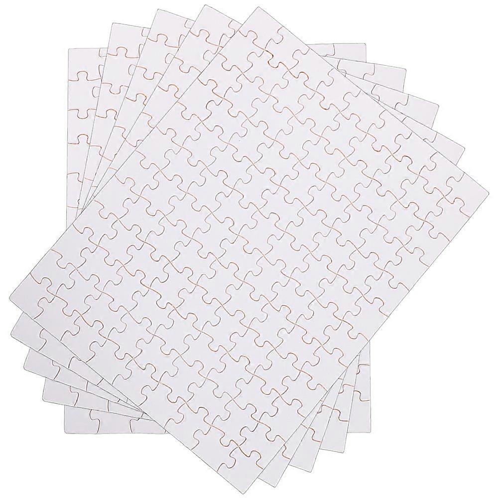 5 Sheets Blank Sublimation Puzzle Unfinished DIY Wooden Heat Transfer Puzzles for