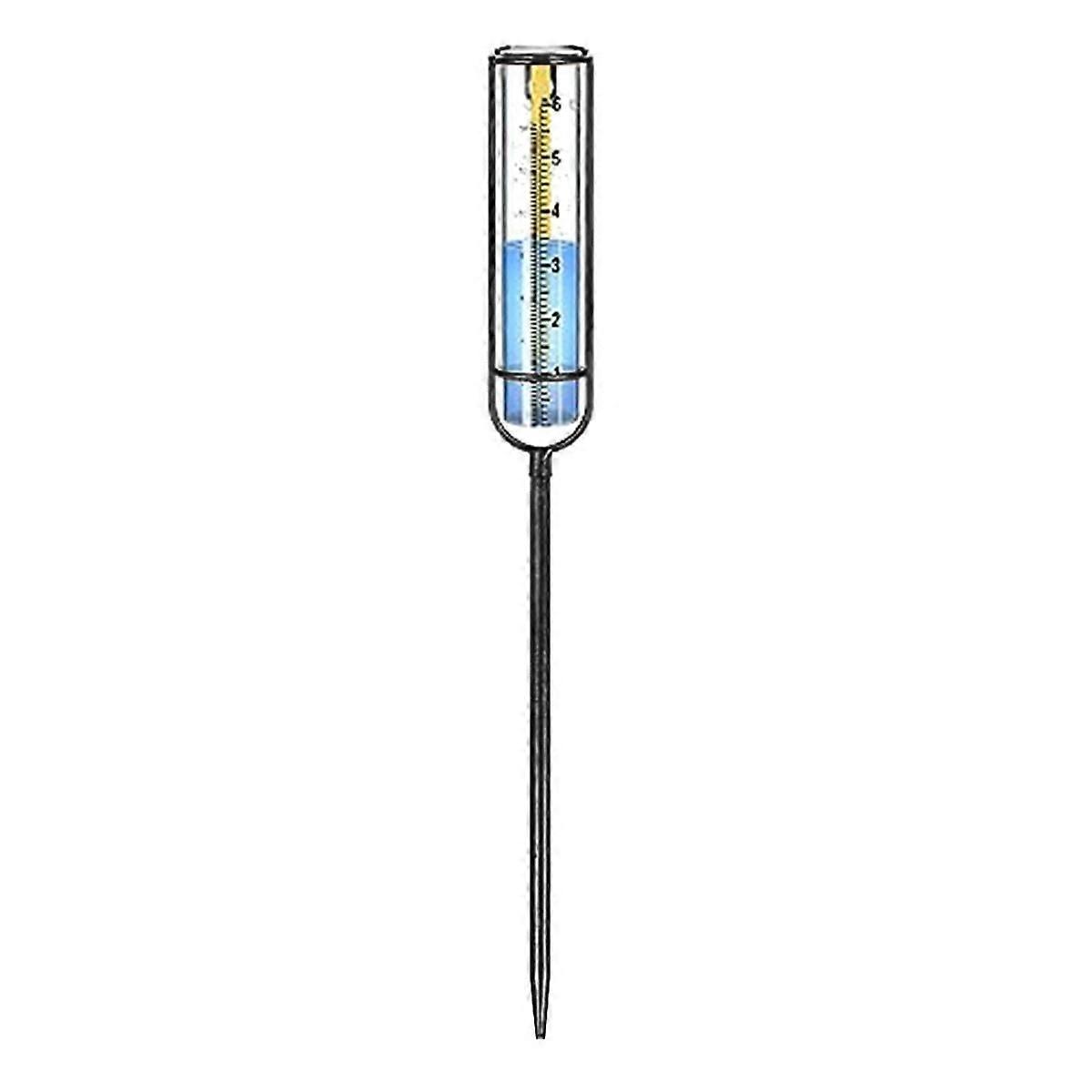Rain Gauge , 6Inch Glass Rain Gauge Rain Gauges for Yard with Stake Rated Rain Gauges for Yard wit