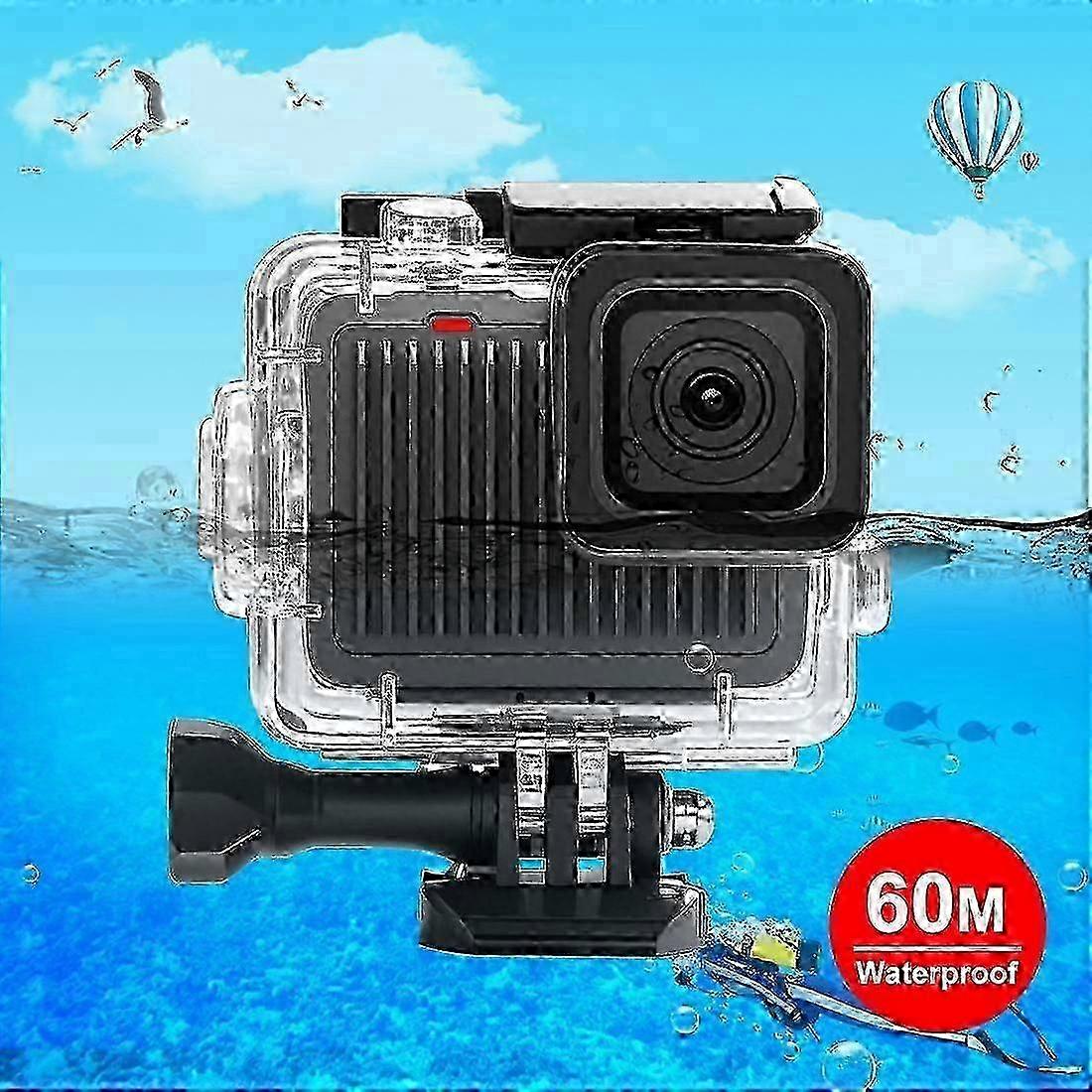 Waterproof Housing for GoPro Hero 4K 2024 with Buckle Mount, Protective Case and Transparent Design for 60m Depth for GoPro
