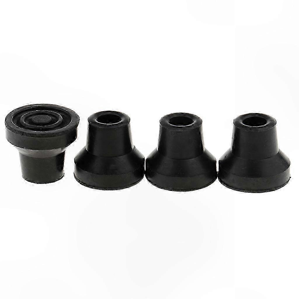 4-Pack Durable Non-Slip Walking Stick Tips with Shock Absorption for Crutches and Canes 13mm Ends