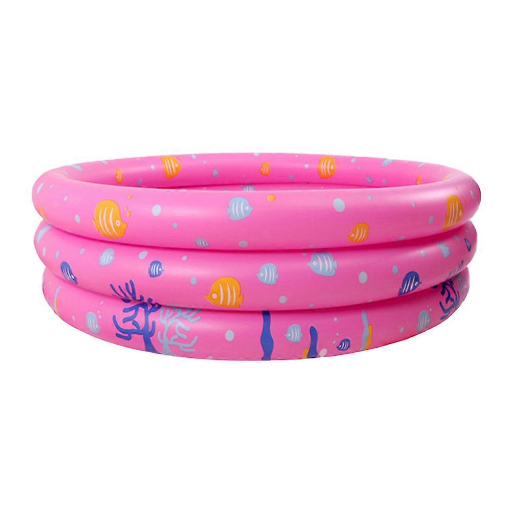 Kids Swimming Pool Round Pool Pink Pvc Material for Cooling and Paddling 1Set