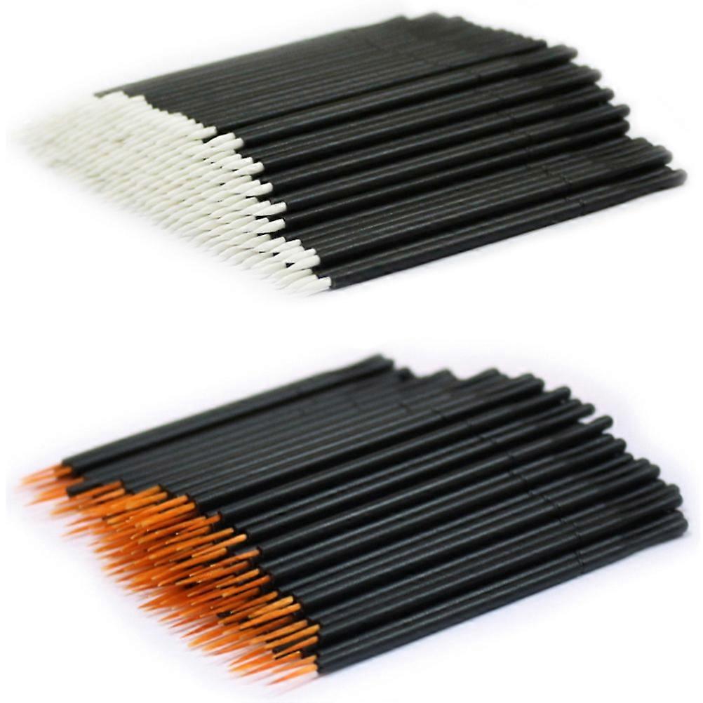 Disposable Eyeliner Wand Applicator with Nylon and PP Material for Makeup Use White Brush Tips 50 Pcs