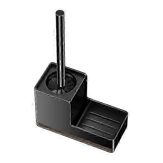 Toilet Brush with Soft Rubber Grip No Drilling Potty Training Seat Easy to Install Toilet Brush Holder Set Bathroom Organization
