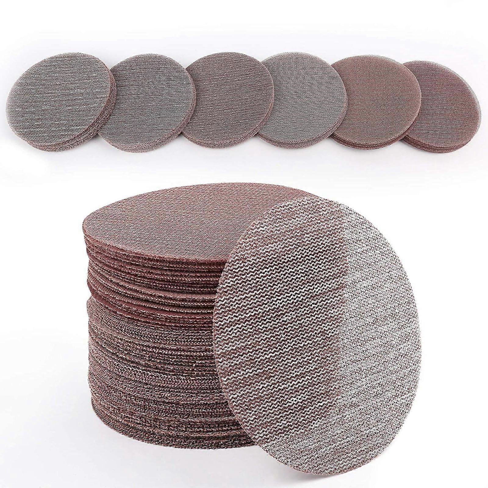 Net Sander Disc AntiBlocking 2Inch Mesh, 100 Pack, HookandLoop, Dust 50mm AntiClogging, Grit 600 Wood Polishing