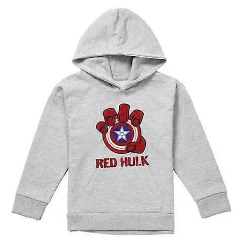 Captain America Childrens/Kids Red Hulk Shield Heather Pull Over Hoodie