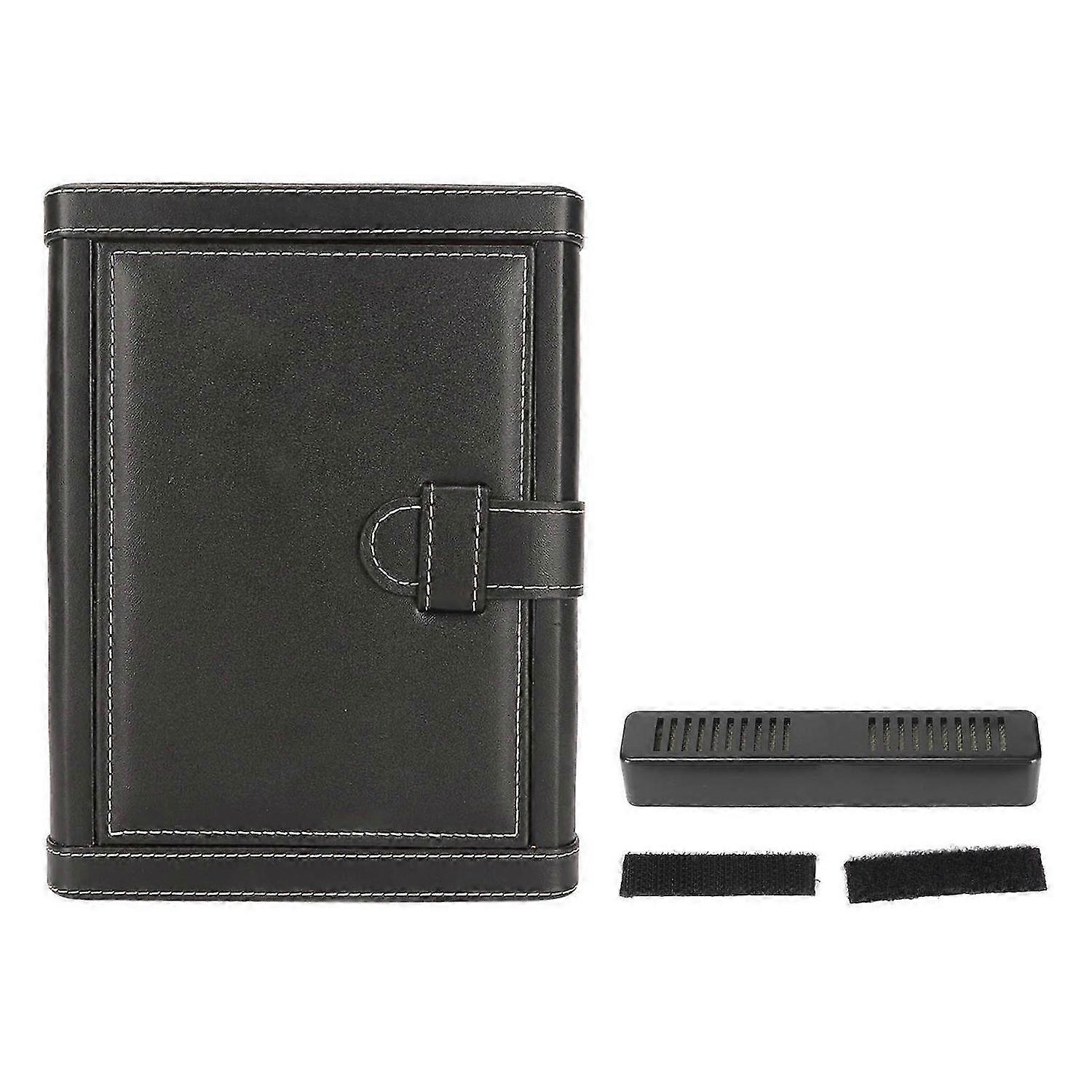 2025 Latest Model PU Leather Cigar Humidor with Removable Partition Holds 5