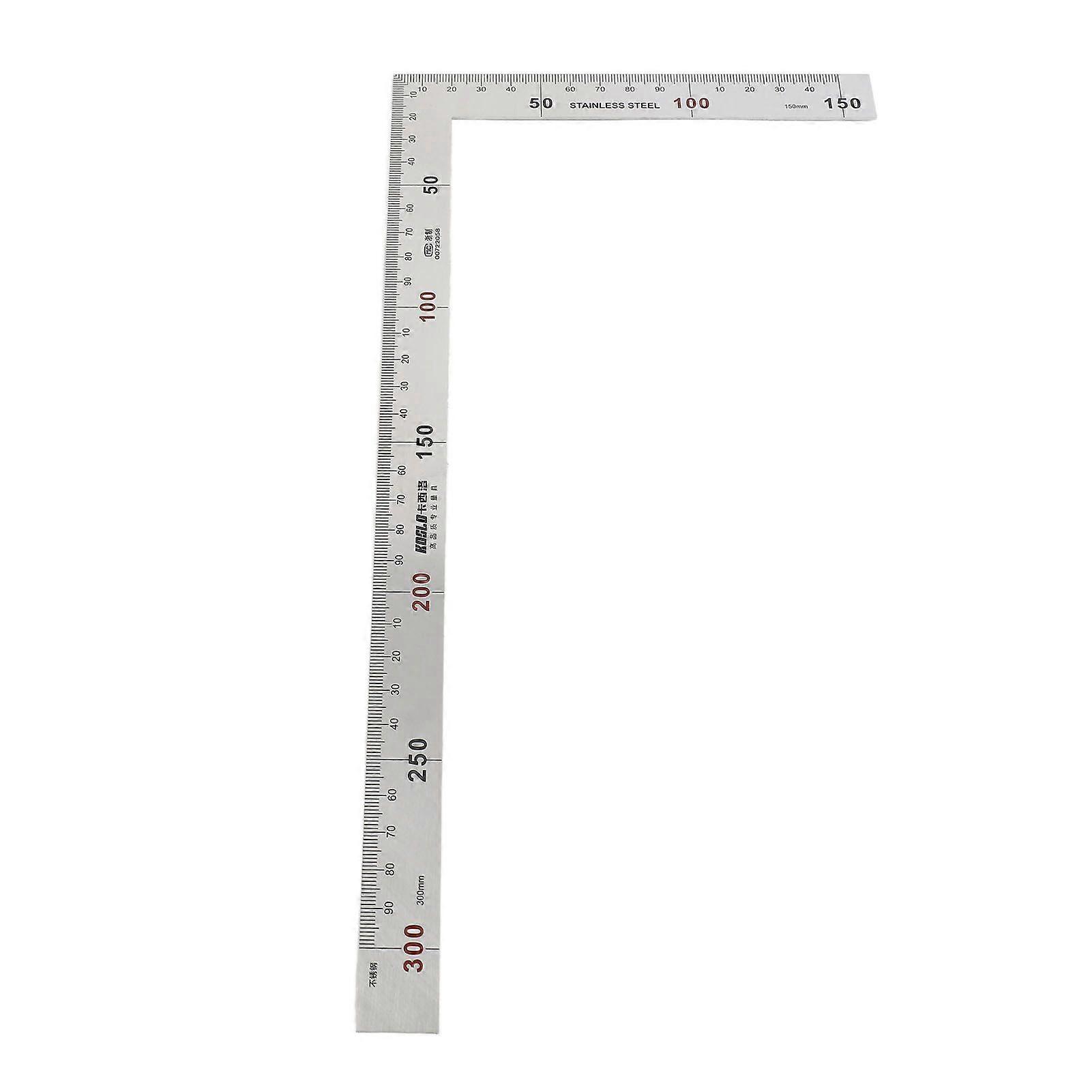 Stainless Steel 300x150mm 90 Degree Right Angle Ruler Measurement Square Tool (#01)