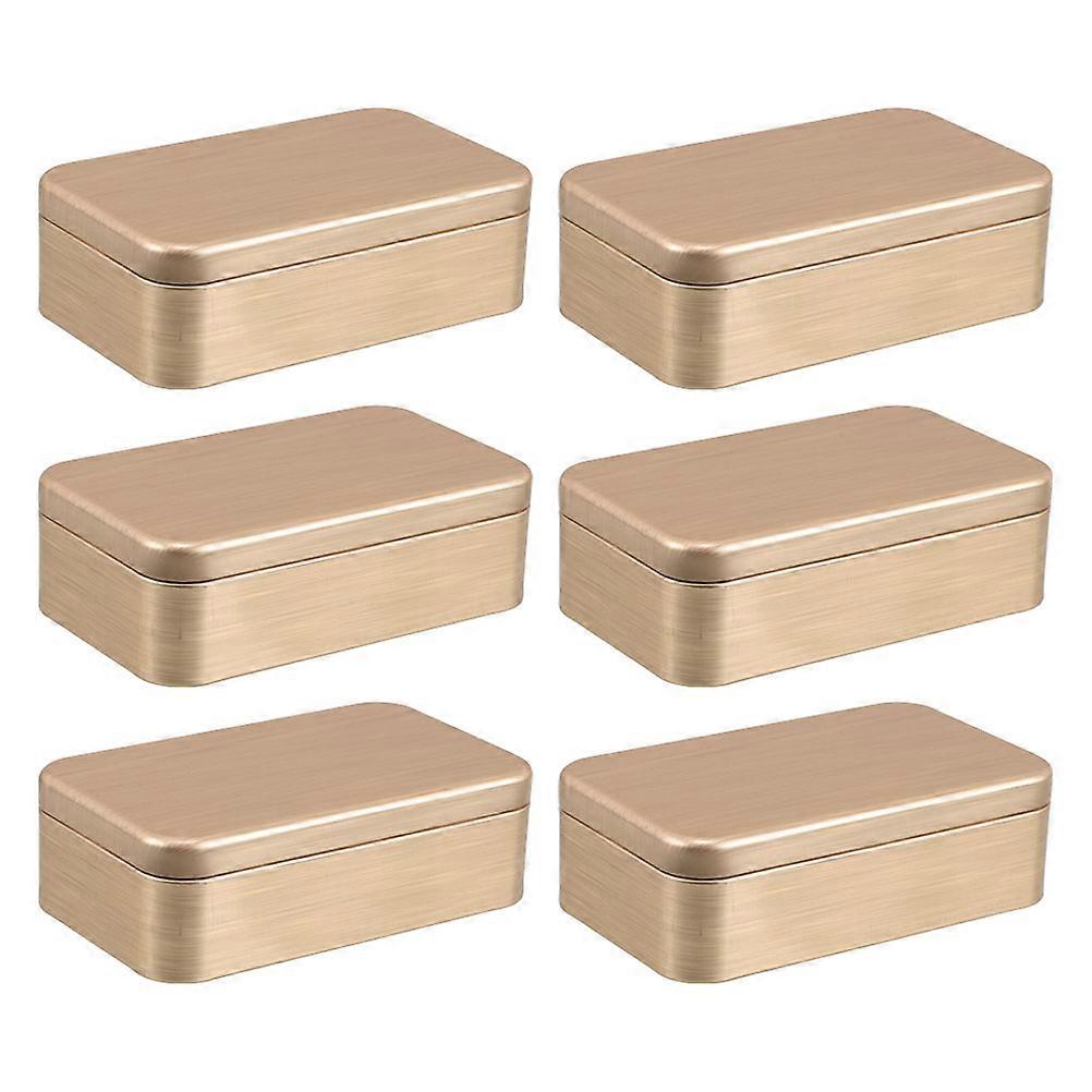 Tinplate Boxes with Lids Portable Storage for Tea and Jewelry 24Pcs Set