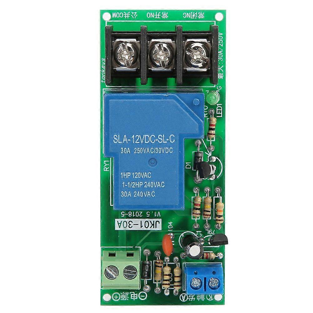 DC12V Delay Timer Switch Timing tænd/sluk relæmodul 0~60 minutter 30A Belastning 250VAC/30VDC