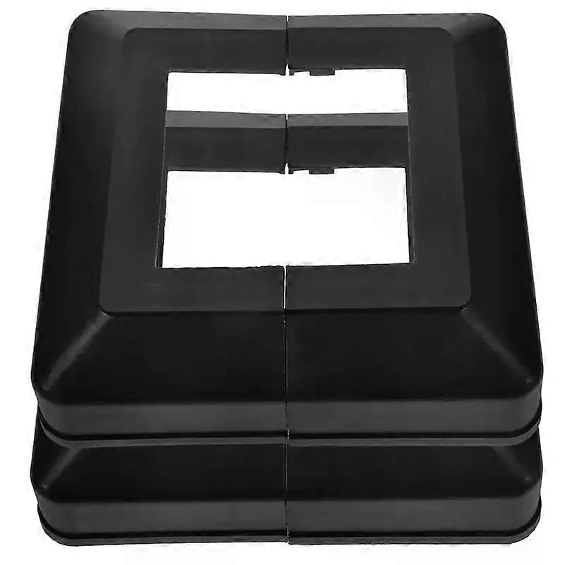 2pcs 60*60 Square Pipe Decoration Cover Plastic Column Split Foot Cover Guardrail Split Decorative Bottom Screw Railing Cover