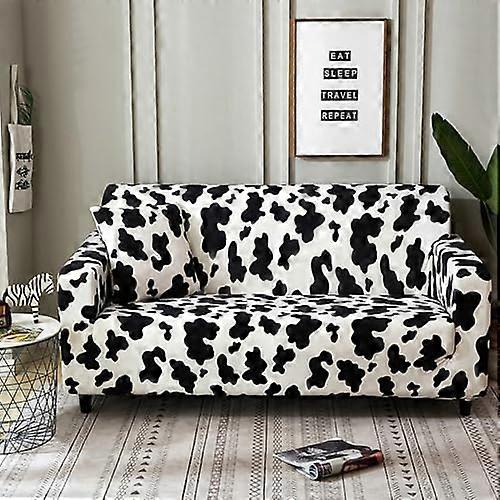 Stretch Sofa Covers 1/2/3/4 Seater 3D Cow Flower Print Soft Elastic NonSlip Washable Universal Couch Slipcover