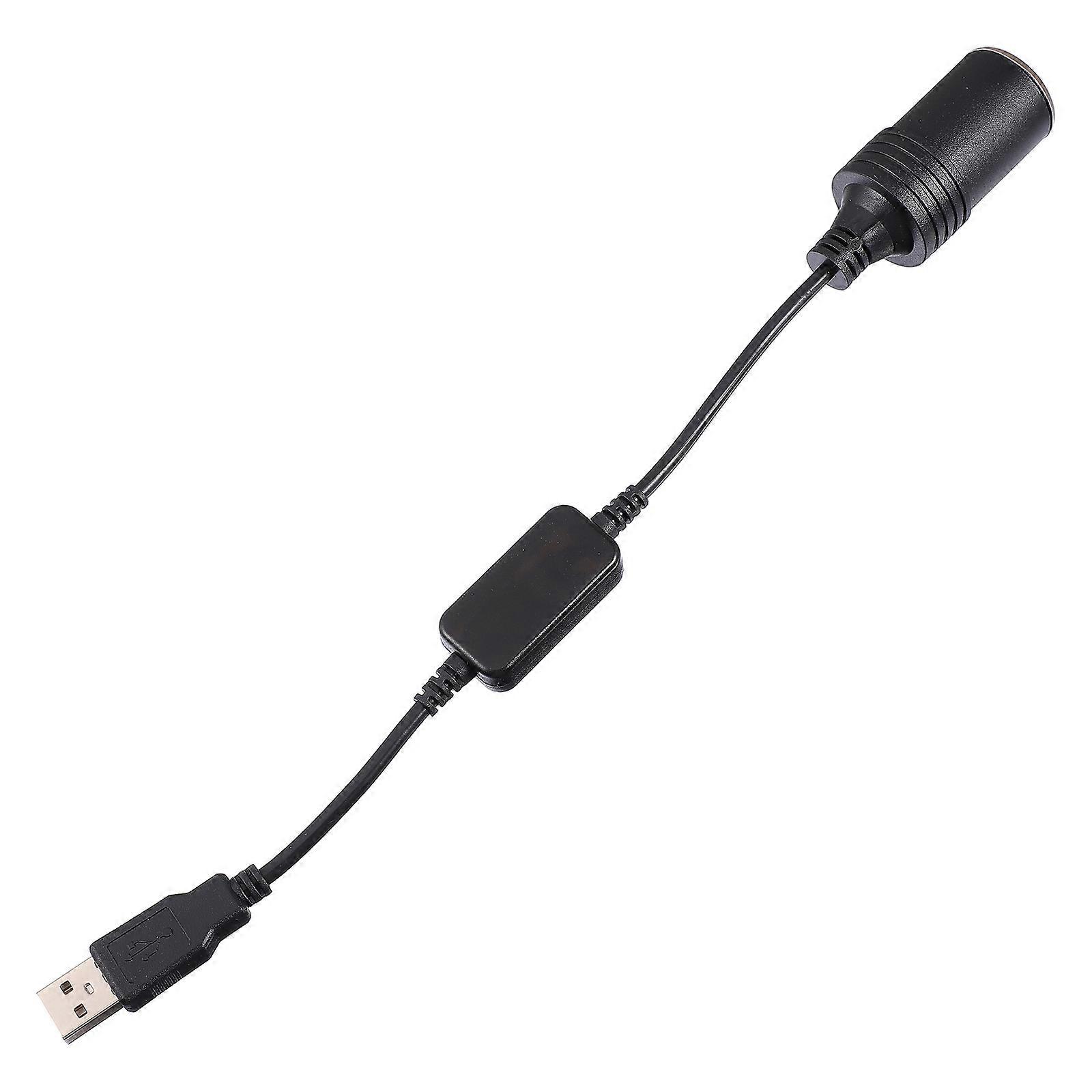 Electric Power Converter USB to Lighter Socket for Car 5V to 12V