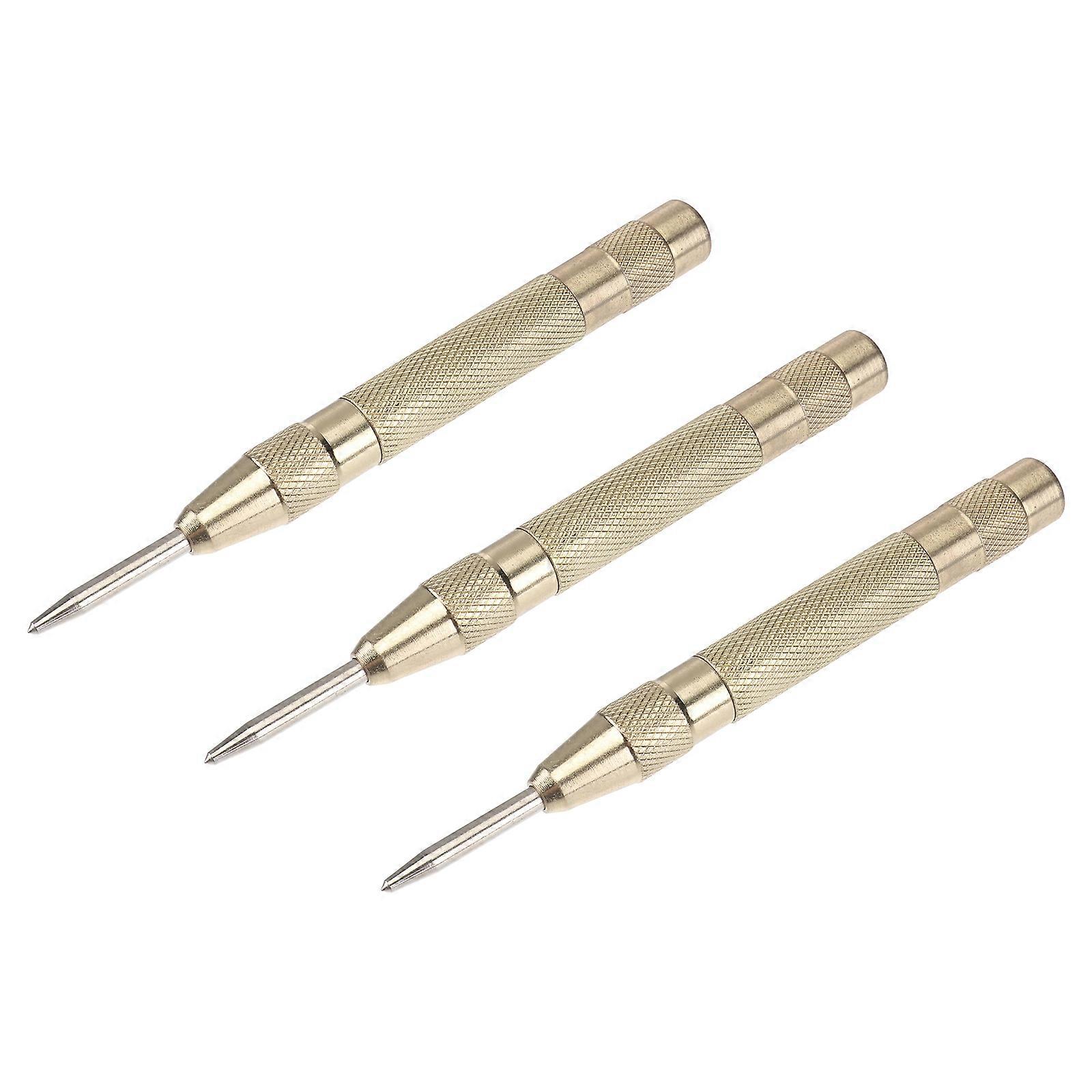 Center Hole Punch 3Pcs Automatic Tool for Determine Drilling Position Use