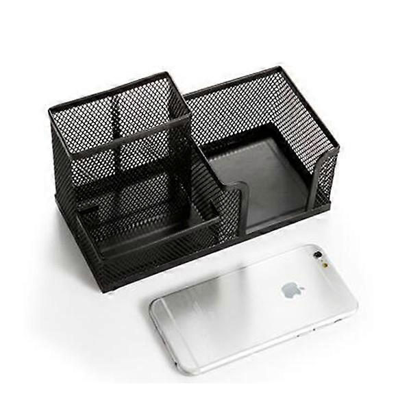 Multifunctional Desk Organizer Pencil Cup for 3 Compartments Black