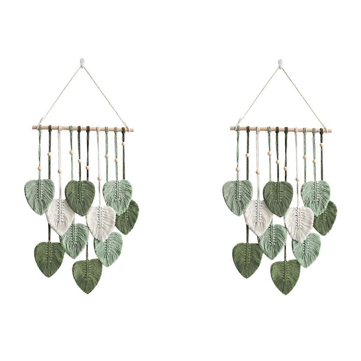 Leaf Macrame Wall Hanging Boho Room Home Decor