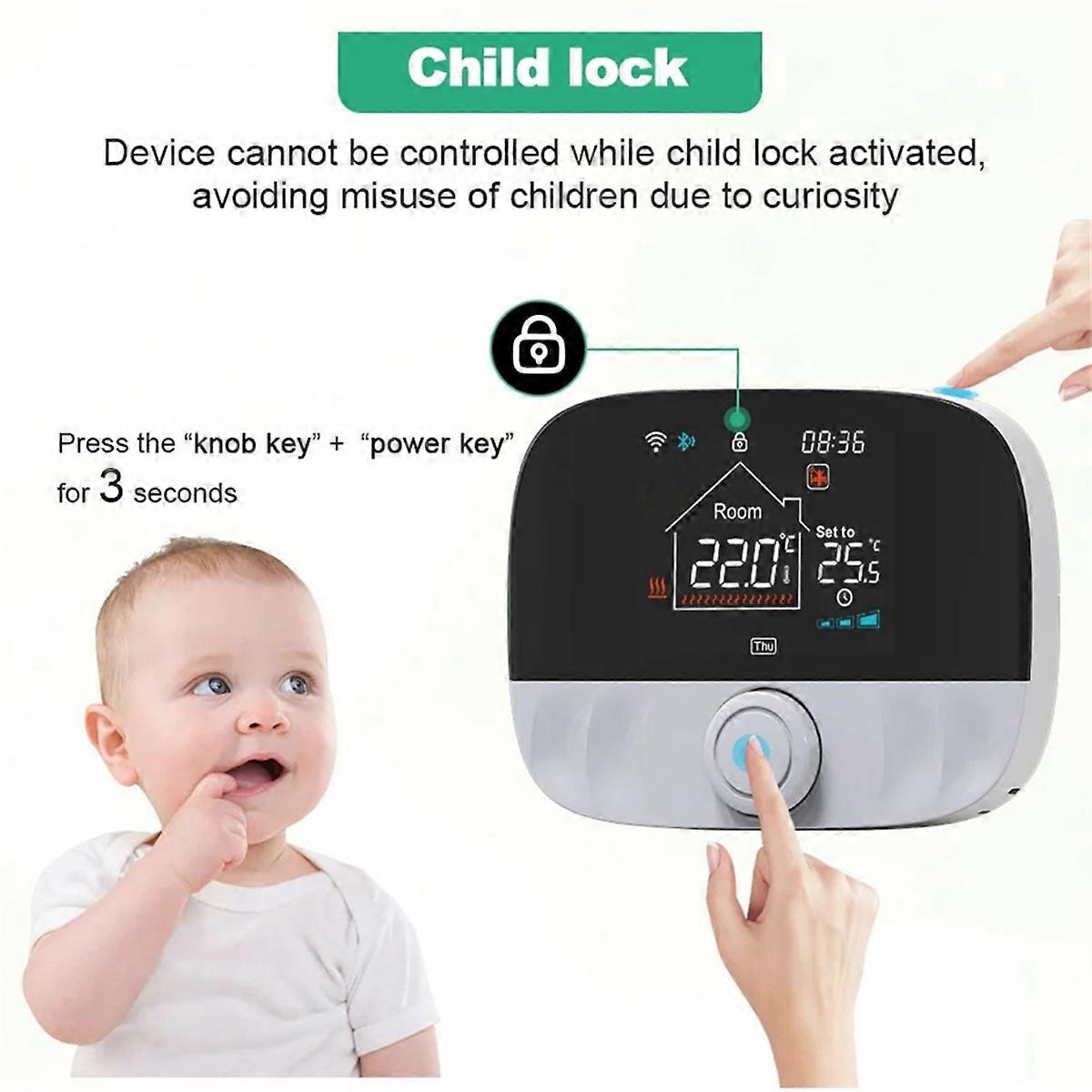 Tuya Smart Wifi Wireless Thermostat for Gas Boiler Heating Battery