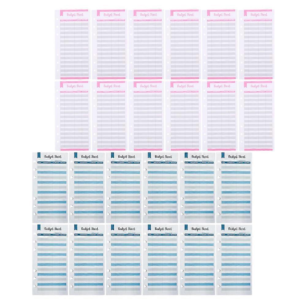 Cash Budget Sheets Expense Tracking Sheets for Writing Use 48Pcs Assorted Color