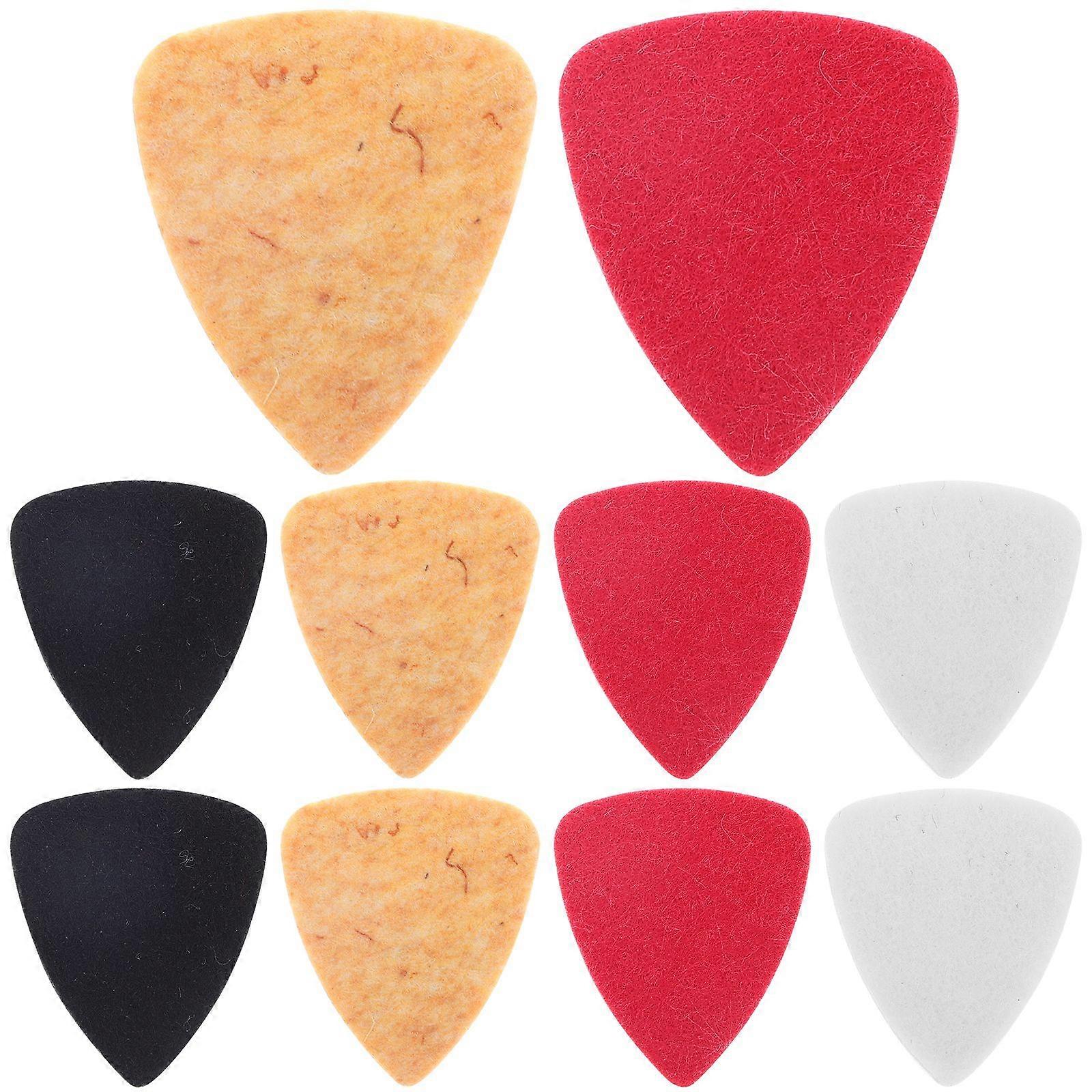 10 Pcs Assorted Color Felt Picks Guitar Picks Plectrums for Ukulele