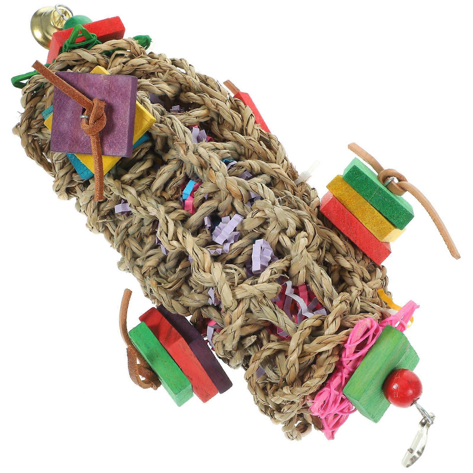 Chewing Bird Toy 5Pcs Included For Pet Owners Assorted Color Biting Plaything Indoor Use